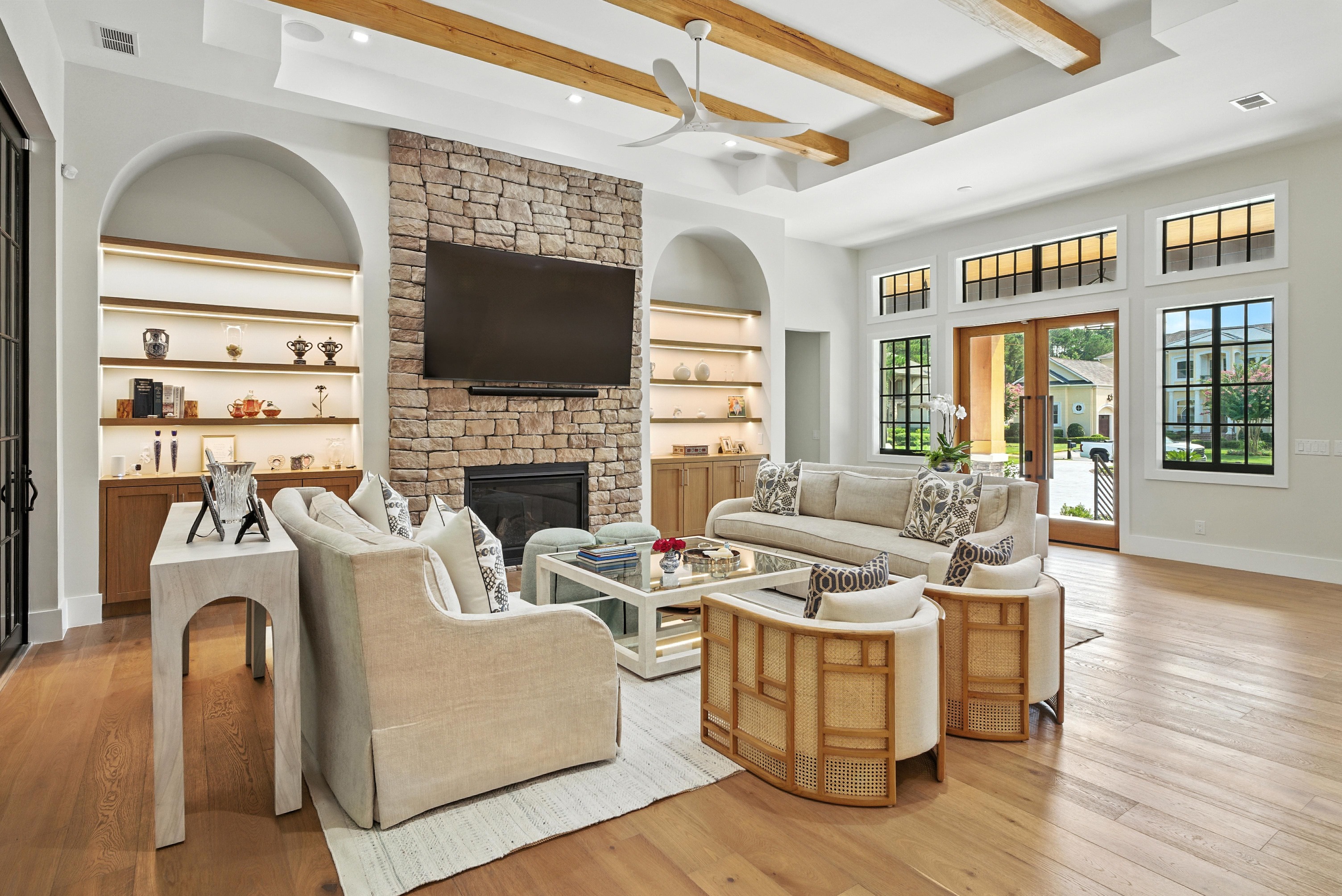 This project reflects a warm, modern aesthetic with a touch of coastal ease. Clean lines, soft textu... — Portfolio project by M&H Construction and Design.