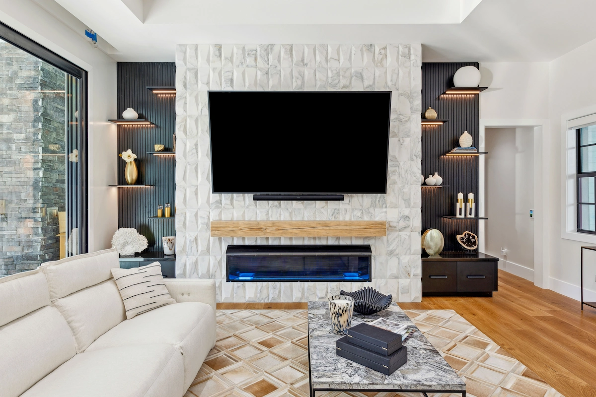 Rich textures and a refined palette create a look that’s both elevated and grounded—a modern, sophis... — Portfolio project by M&H Construction and Design.