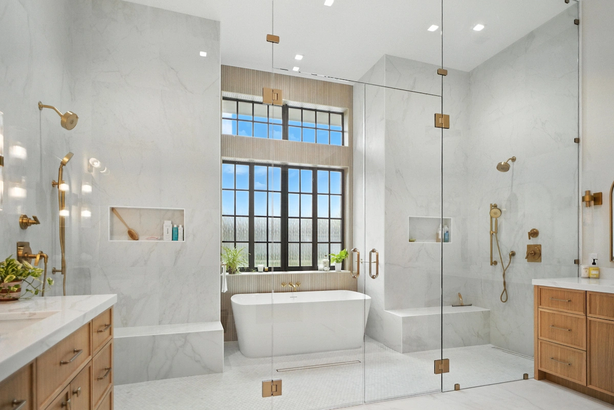 This project reflects a warm, modern aesthetic with a touch of coastal ease. Clean lines, soft textu... — Portfolio project by M&H Construction and Design.